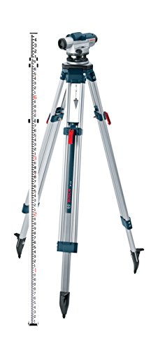 Bosch Optical Level Kit with 32x Magnification Power Lens, Tripod and Rod GOL 32CK