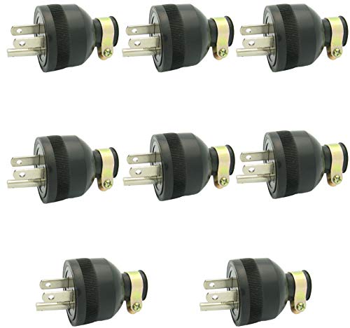 Comfort Home Plug 5-15, 15A-125V, 110V 3 Prong Male Generator Plug New Pack (8)