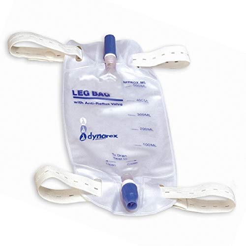Dynarex Urinary Leg Bag - 4281-BX - Medium, 600mL, 12 Each / Box