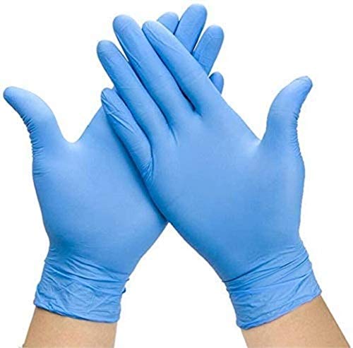 Blue Nitrile Exam Gloves (Small) 1 Box 100 Gloves - Latex-Free & Powder-Free