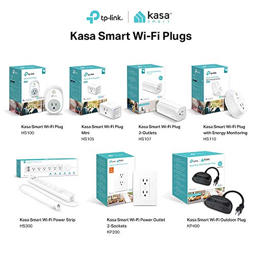 Kasa Smart Plug by TP-Link, Smart Home WiFi Outlet works with Alexa, Echo,Google Home & IFTTT,No Hub Required, Remote Control, 15 Amp, UL certified, 1-Pack (HS105)